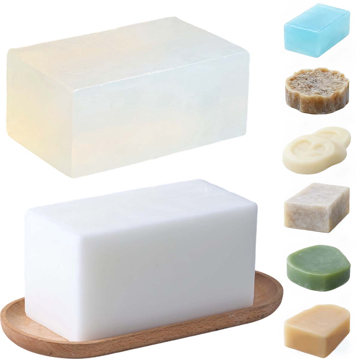 Soap Making Glycerin - 1000g Przezroczysta biała baza mydlarska DIY