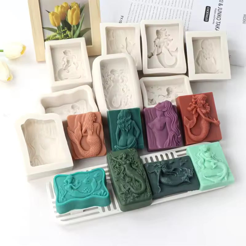 Soap Making Equipment For Beginners - Prostokątna forma silikonowa 3D w stylu
