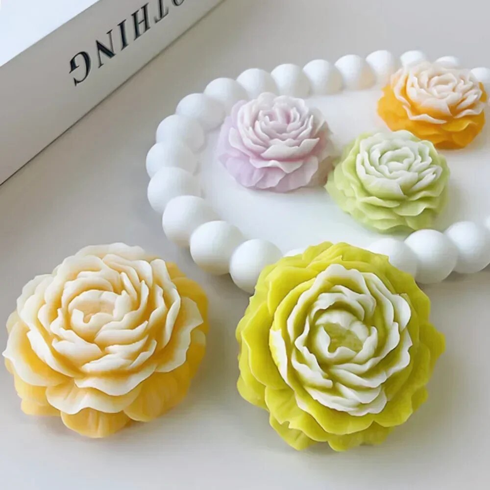 3D Peony Candle Silicone Mold  – Soap Making Equipment For Beginners recenzja i cena